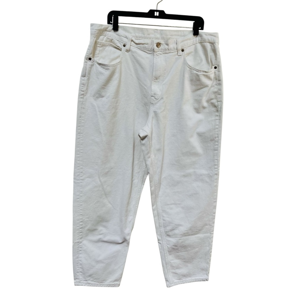 GAP White Barrel Jean High Rise Denim Jeans Stretch Women's Size 33 or 16T